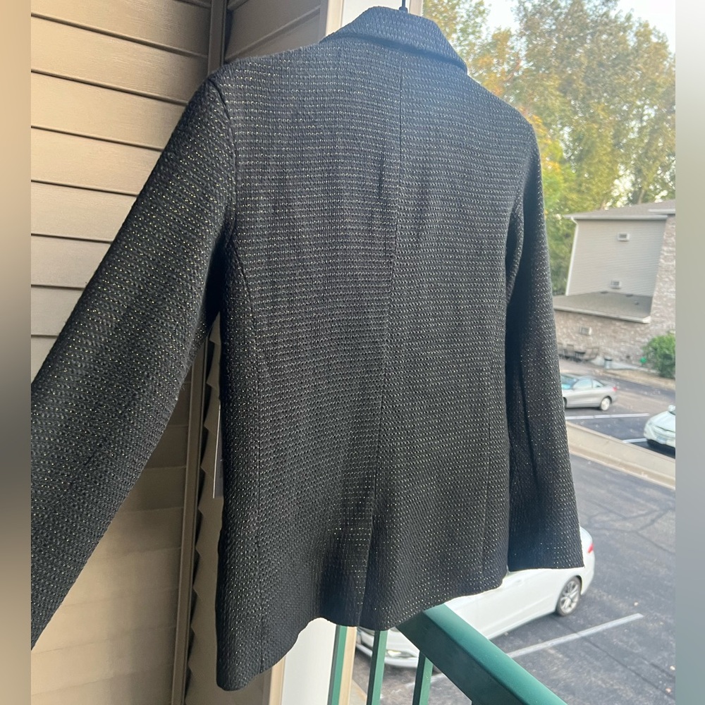 🆕 Bishop + Young Cavalli Black Blazer Jacket Gold Button Classic Career Size S - Picture 8 of 17